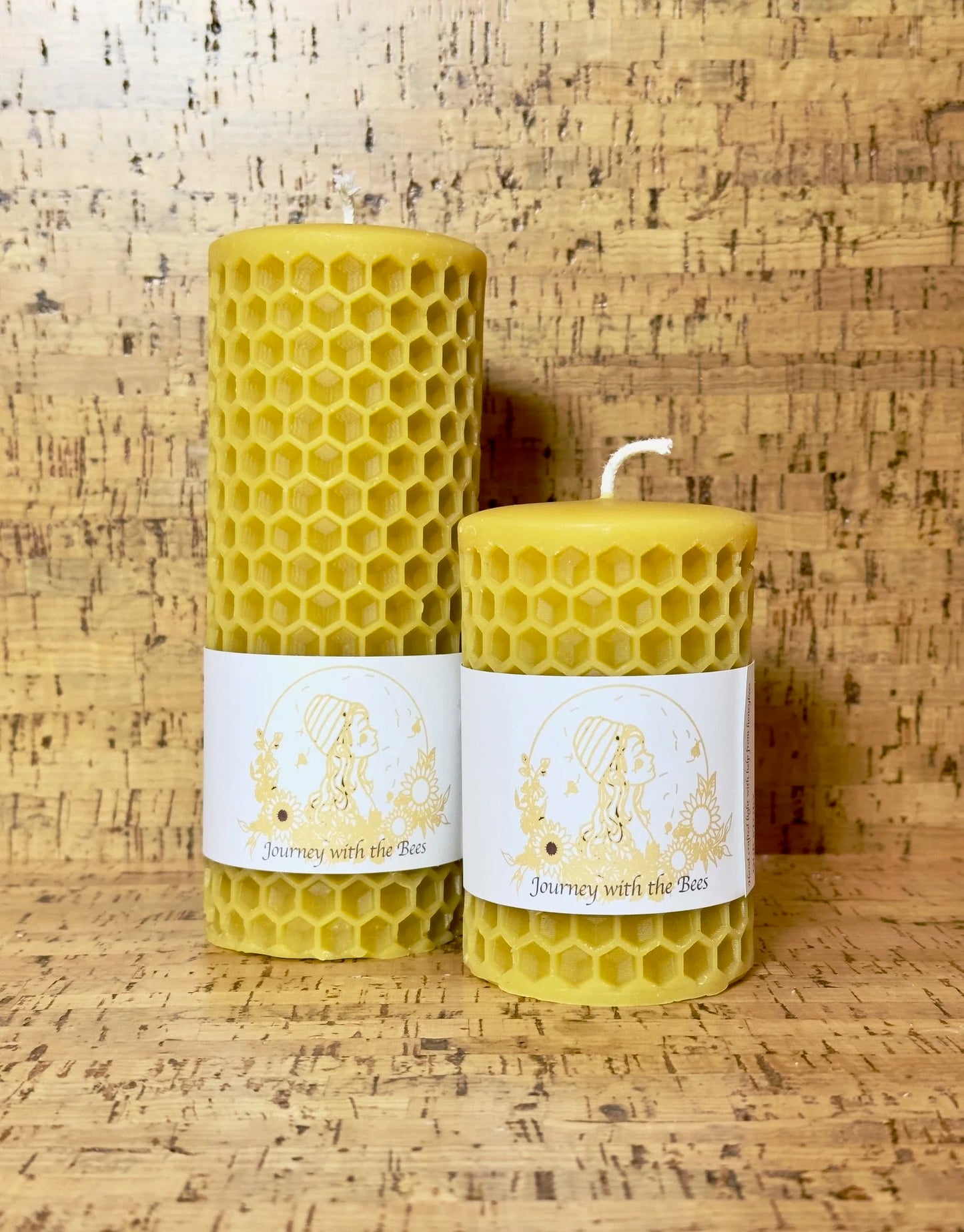 Beeswax Candles - Honeycomb Pillars