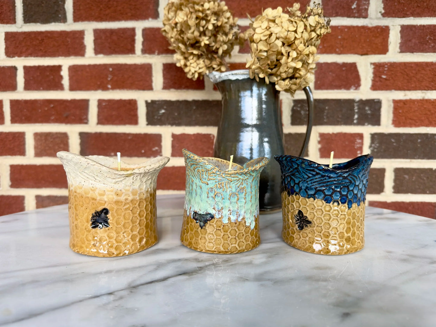 Handpoured Beeswax Ceramic Candle