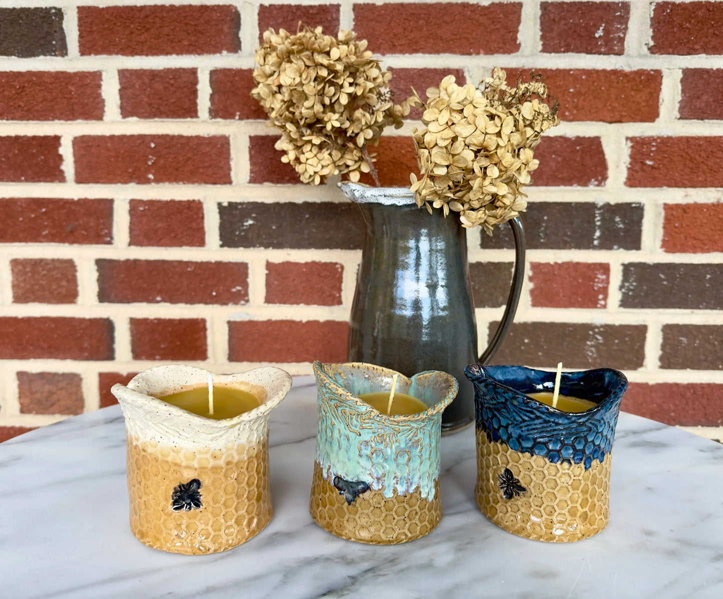 Handpoured Beeswax Ceramic Candle