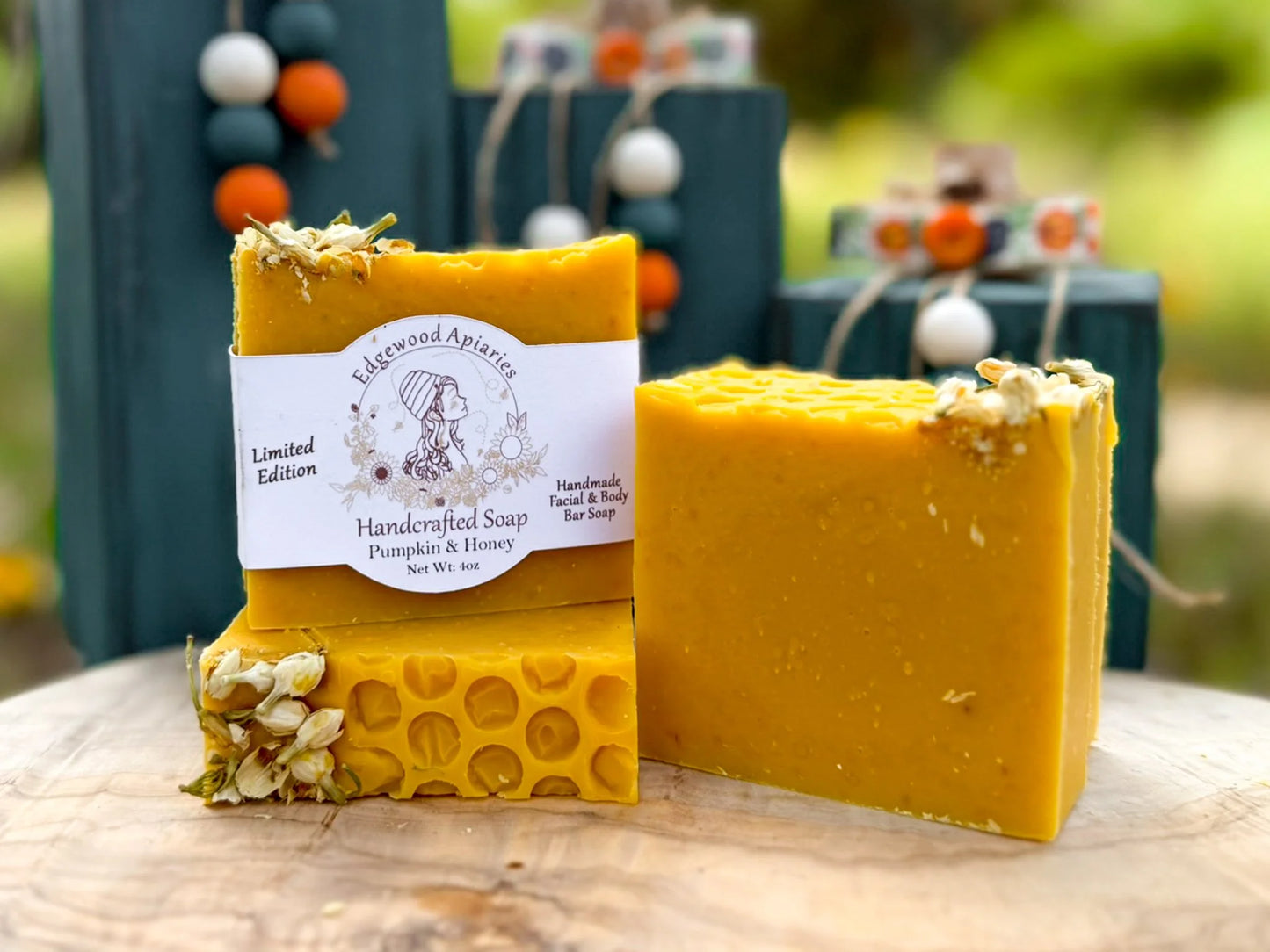 Edgewood Apiaries Pumpkin and Honey Handcrafted Facial and Body Soap Bar