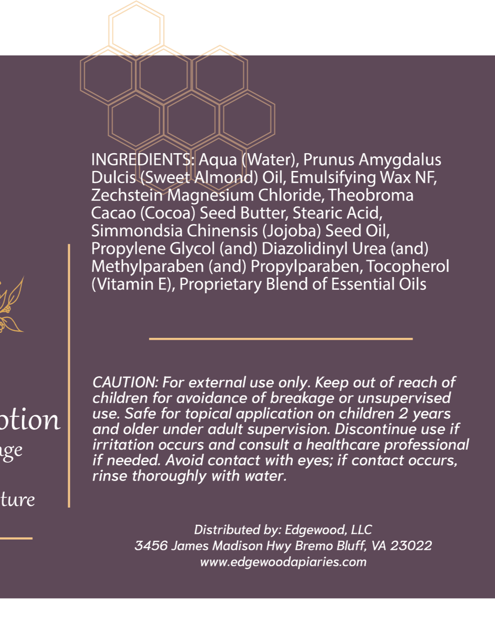 Tranquil Zechstein Magnesium Body Lotion ingredient list
