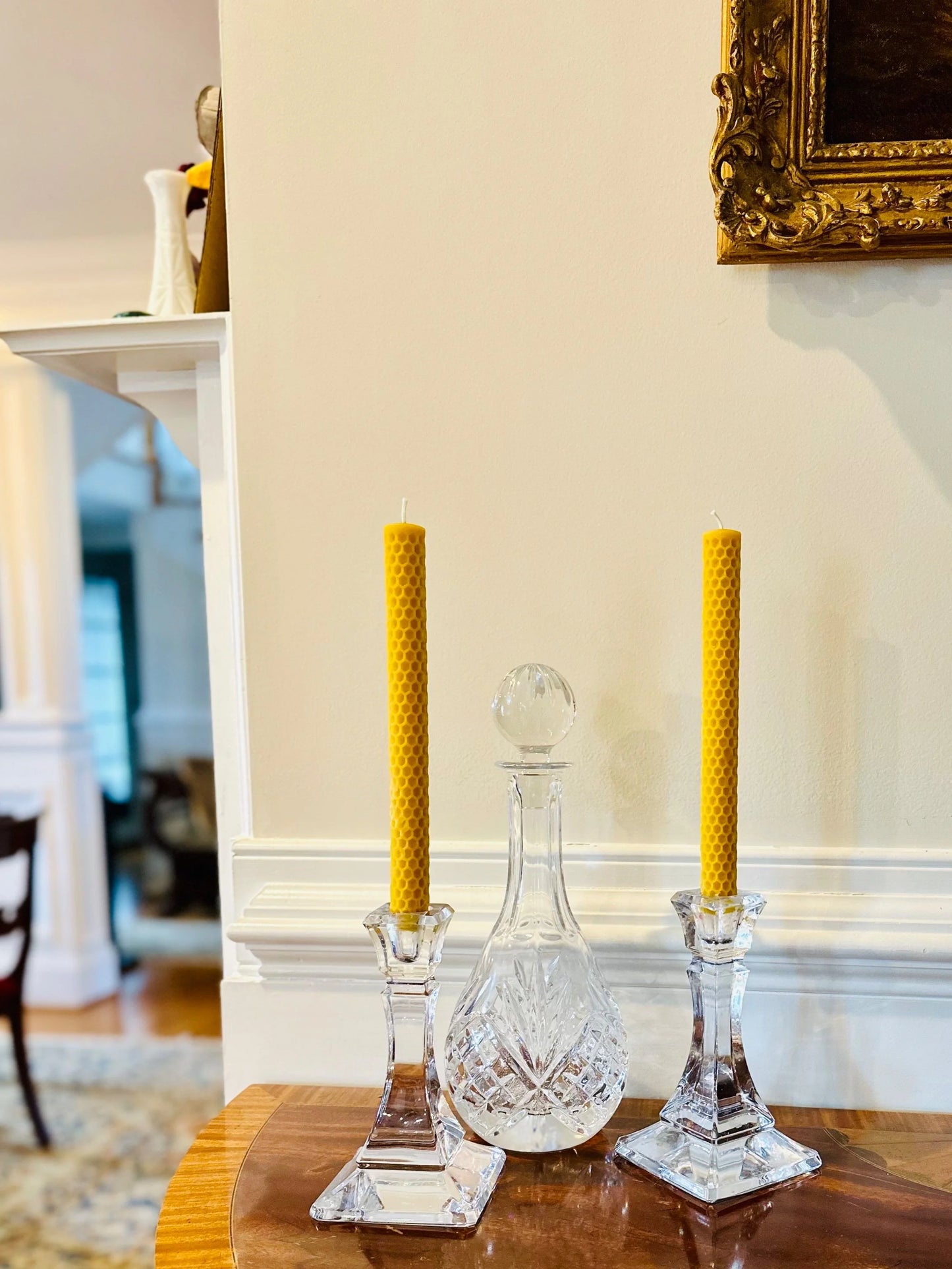 Beeswax Candles: Honeycomb Tapers