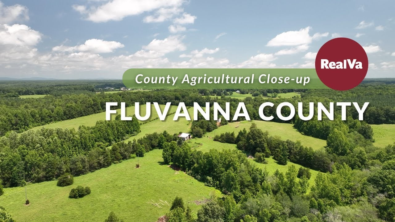 Aerial countryside still from Fluvanna County’s Agricultural Legacy, from Beef Cattle to Bees.