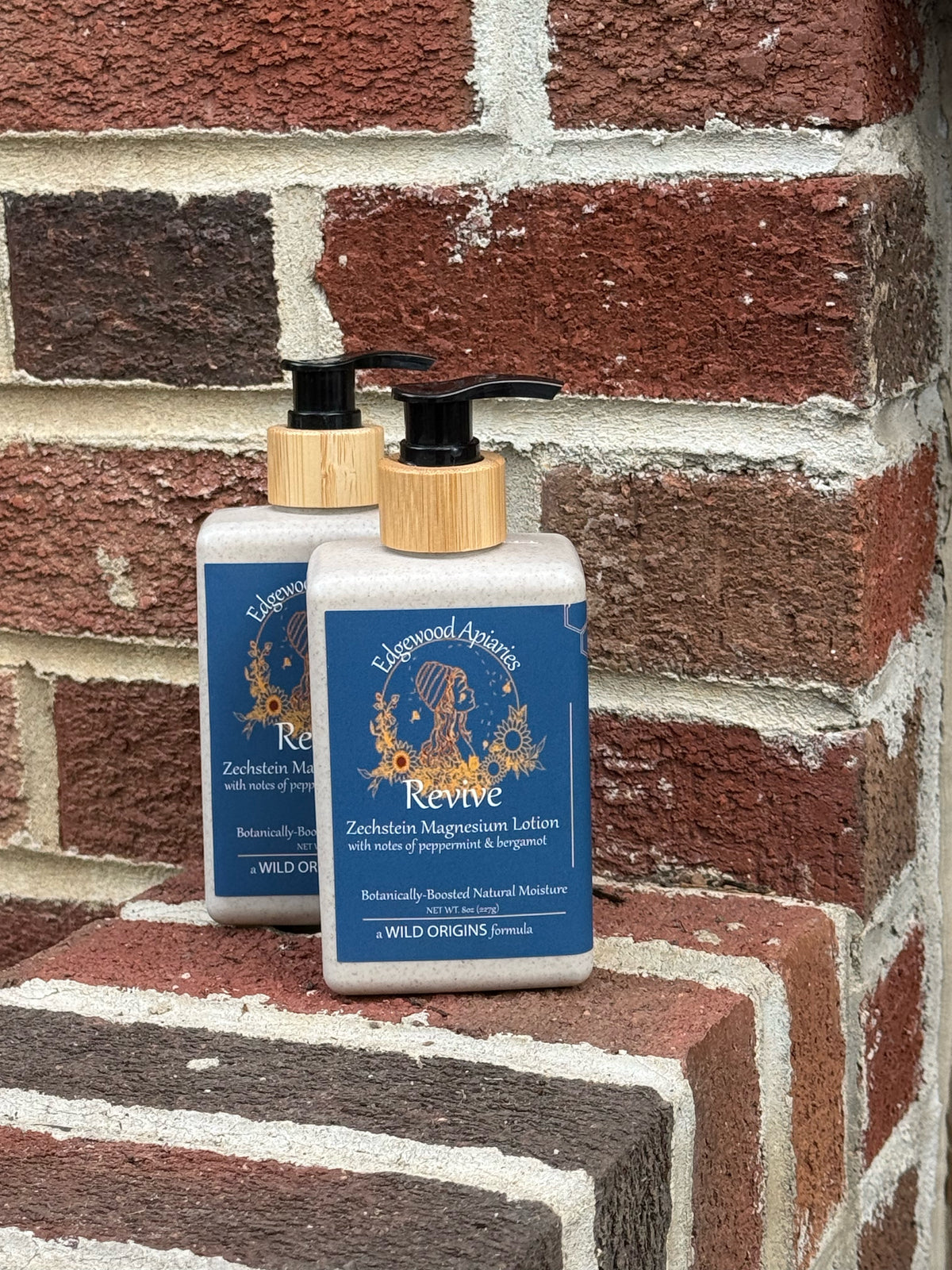 Revive Zechstein magnesium body lotion, a Wild Origins formula from Edgewood Apiaries in Virginia