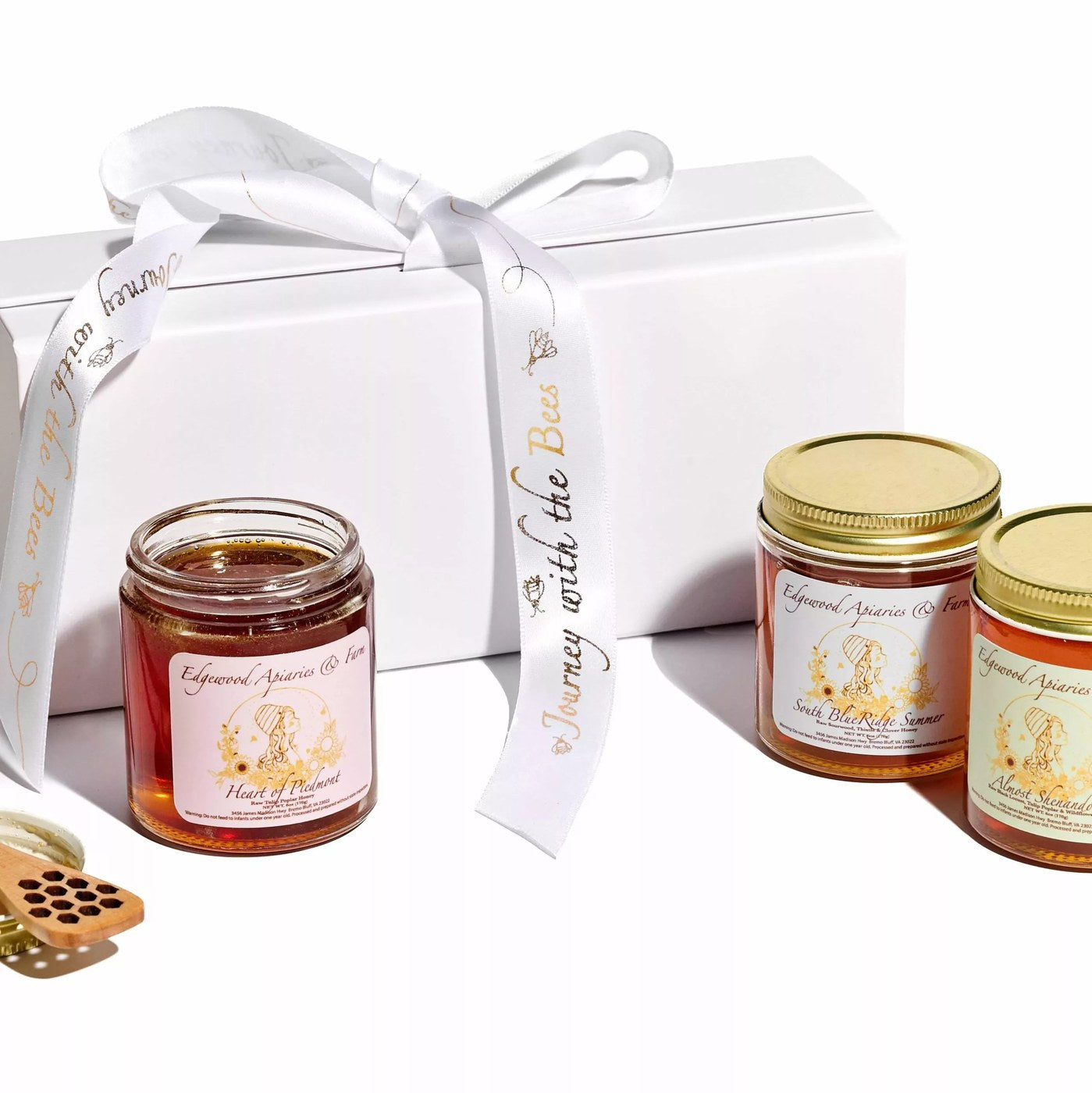 Edgewood Honey Flight gift set as photographed in Virginia Living’s Made in Virginia Awards 2024 Food feature.